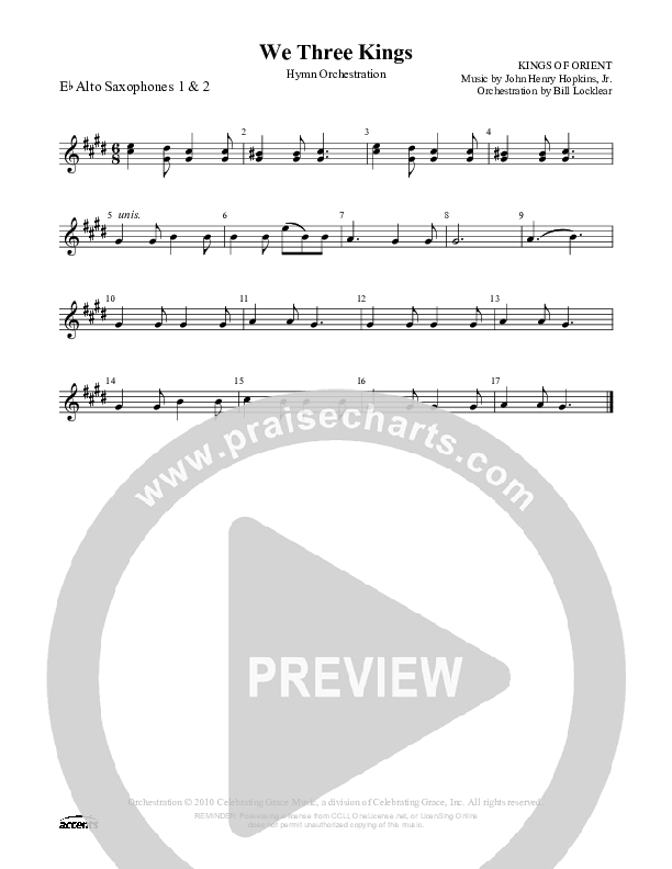 We Three Kings  Alto Sax 1/2 ()