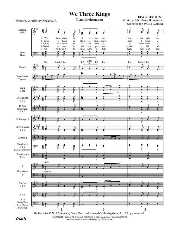We Three Kings  Orchestration ()