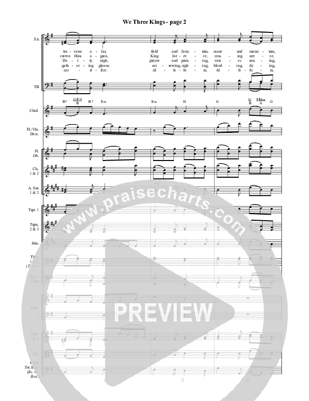 We Three Kings  Conductor's Score ()