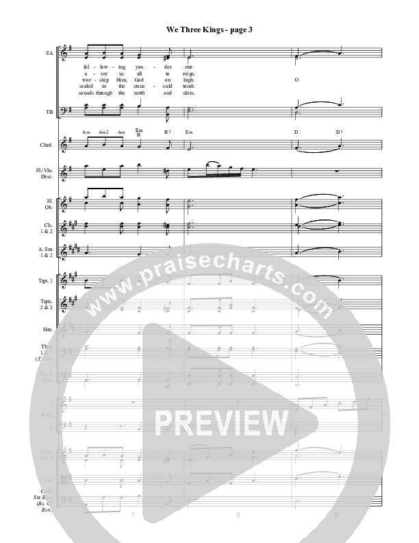 We Three Kings Conductor's Score ()