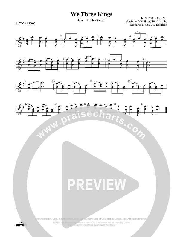 We Three Kings  Flute/Oboe ()