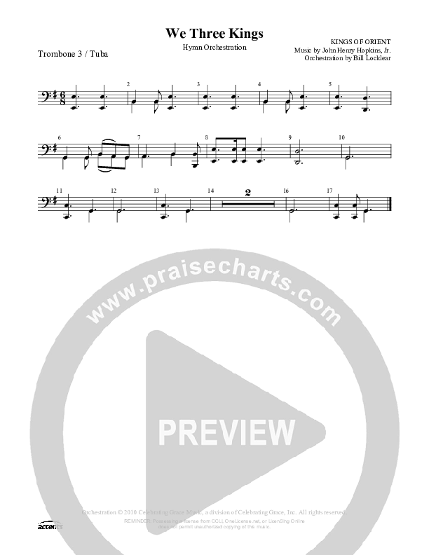 We Three Kings  Trombone 3/Tuba ()