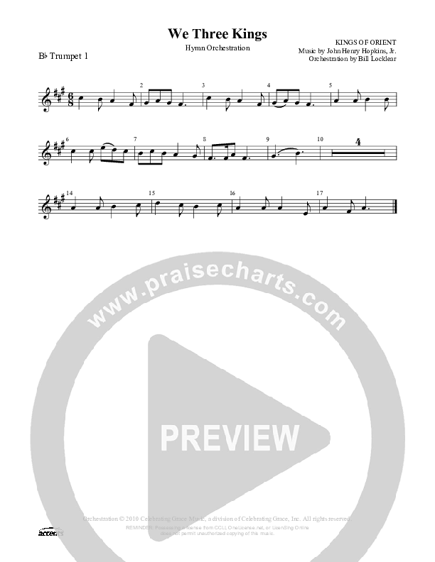 We Three Kings  Trumpet 1 ()