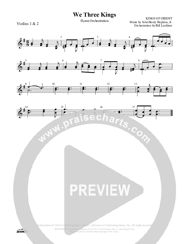 We Three Kings  Violin 1/2 ()