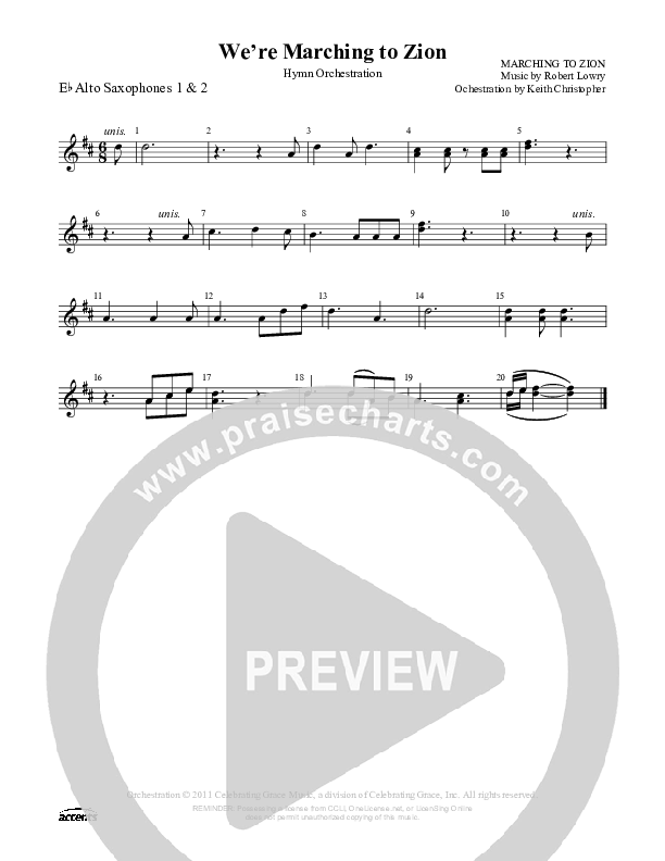 We're Marching To Zion Alto Sax 1/2 ()