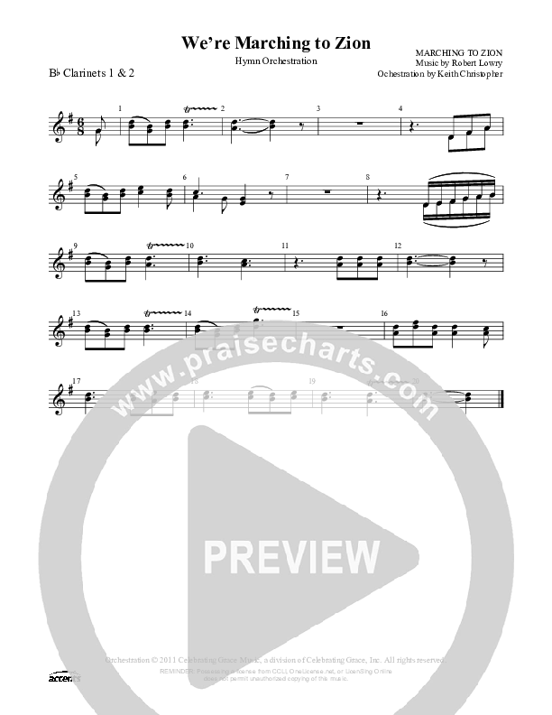 We're Marching To Zion Clarinet 1/2 ()