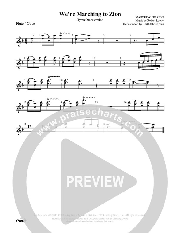 We're Marching To Zion Flute/Oboe ()