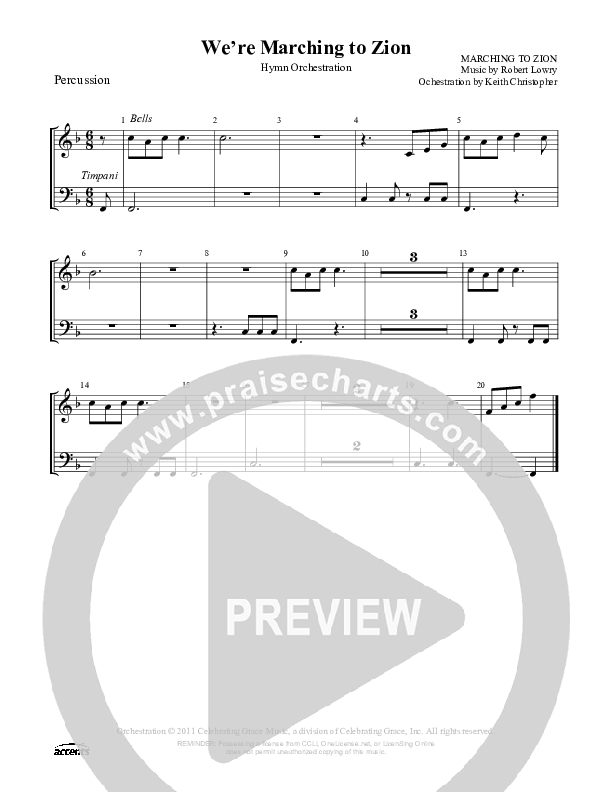 We're Marching To Zion Percussion ()