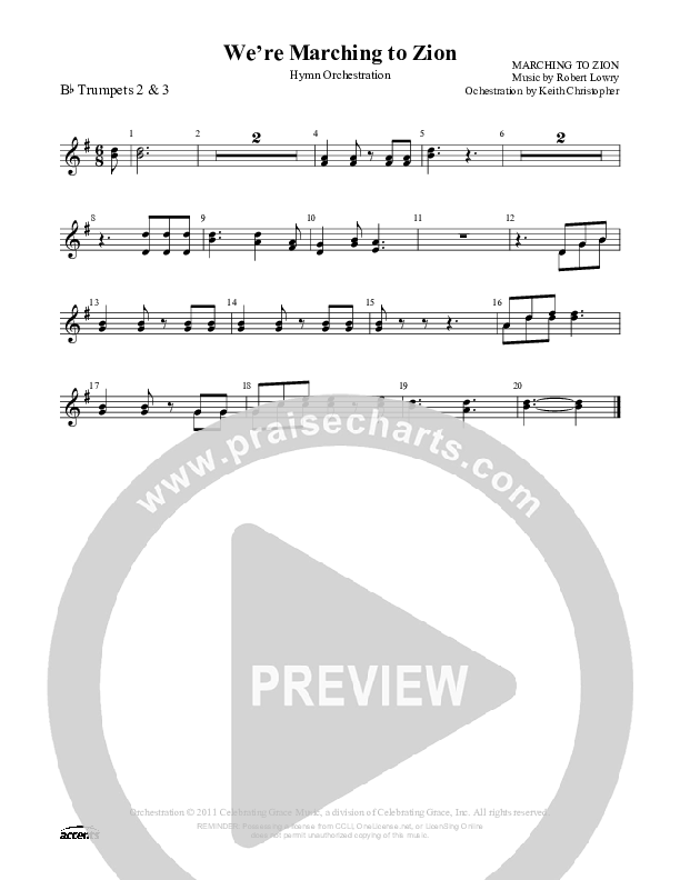 We're Marching To Zion Trumpet 2/3 ()
