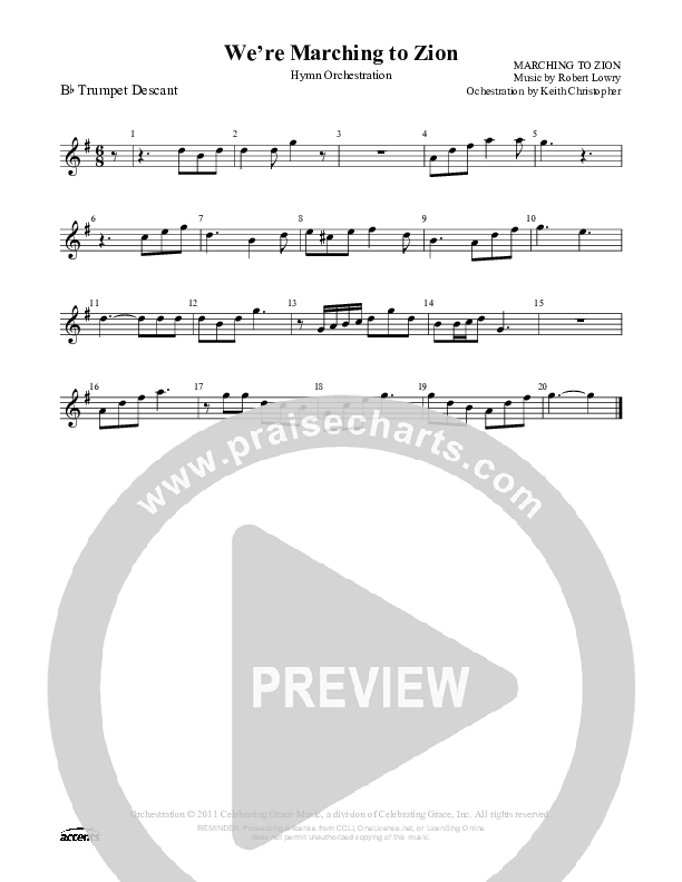 We're Marching To Zion Trumpet ()