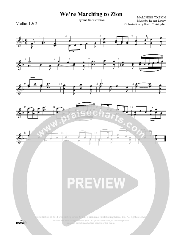 We're Marching To Zion Violin 1/2 ()