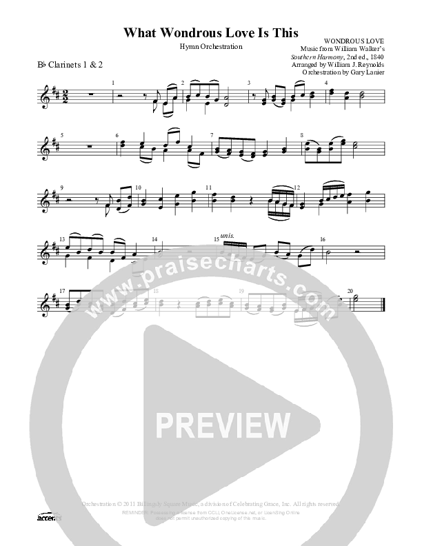 What Wondrous Love Is This Clarinet 1/2 ()