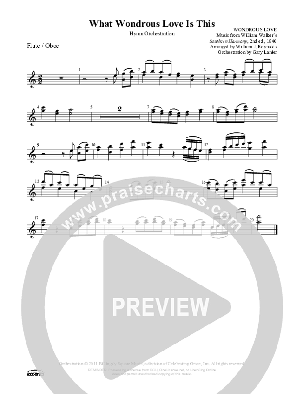 What Wondrous Love Is This Flute/Oboe ()
