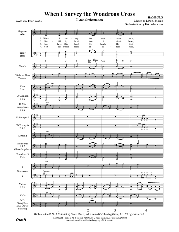 When I Survey The Wondrous Cross Orchestration ()