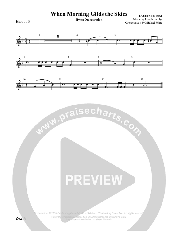 When Morning Gilds The Skies French Horn ()