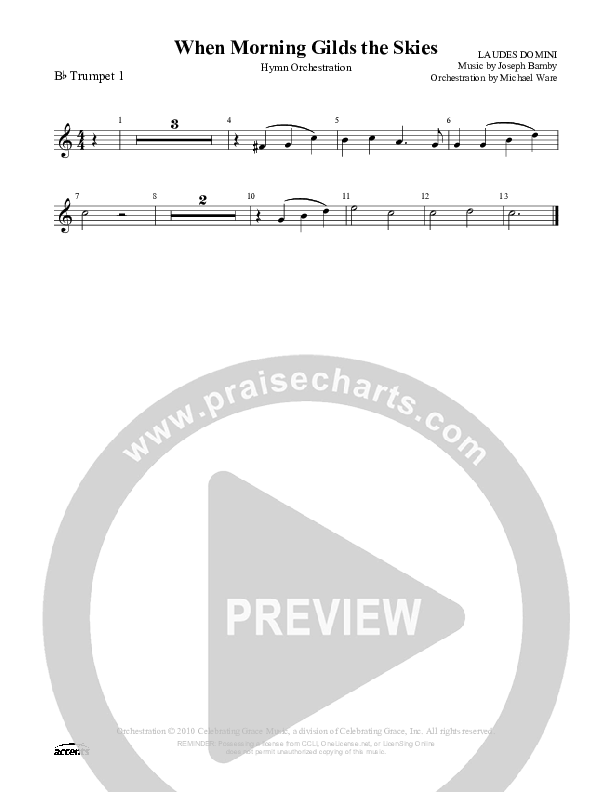 When Morning Gilds The Skies Trumpet 1 ()