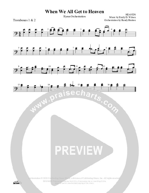 When We All Get To Heaven Trombone 1/2 ()