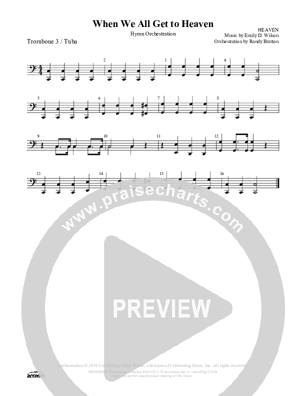 When We All Get To Heaven Trombone 3/Tuba ()