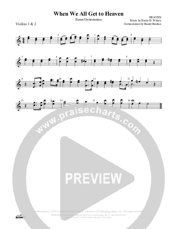 When We All Get To Heaven Violin 1/2 ()