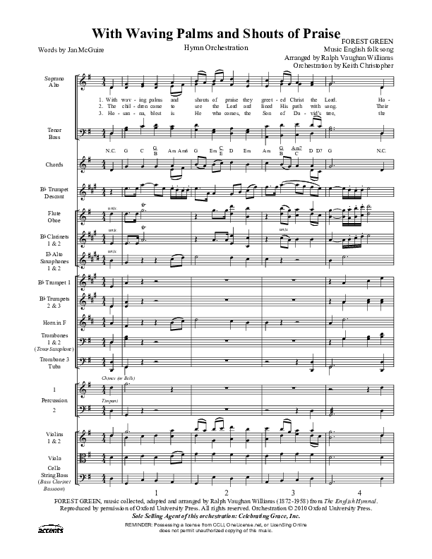 With Waving Palms And Shouts Of Praise Orchestration ()