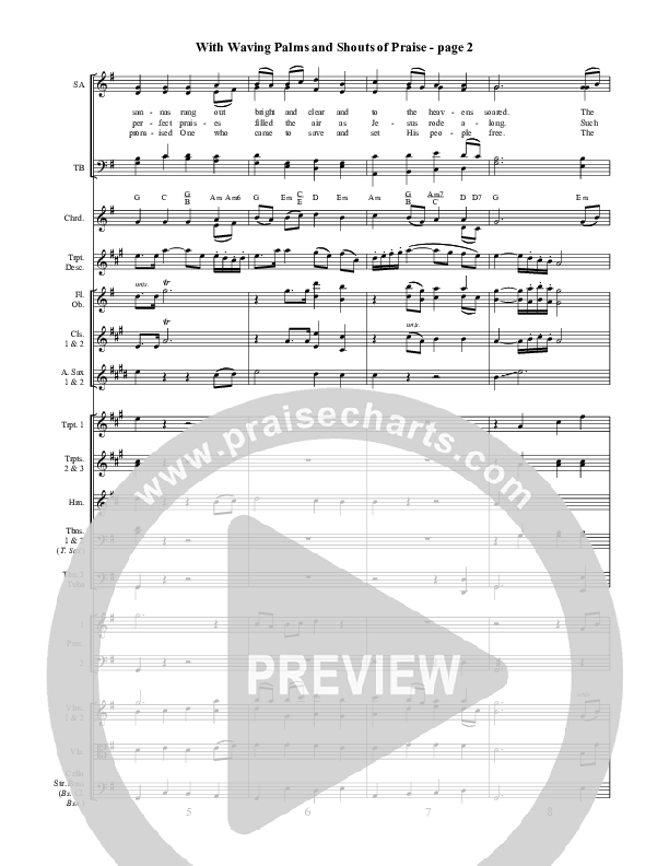 With Waving Palms And Shouts Of Praise Orchestration ()