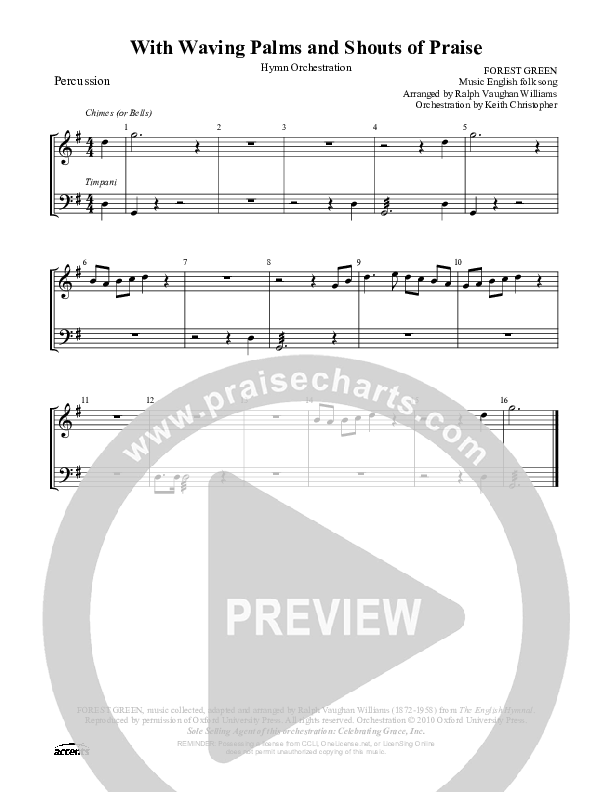 With Waving Palms And Shouts Of Praise Percussion ()