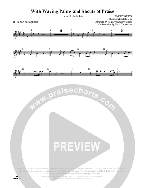 With Waving Palms And Shouts Of Praise Tenor Sax 2 ()