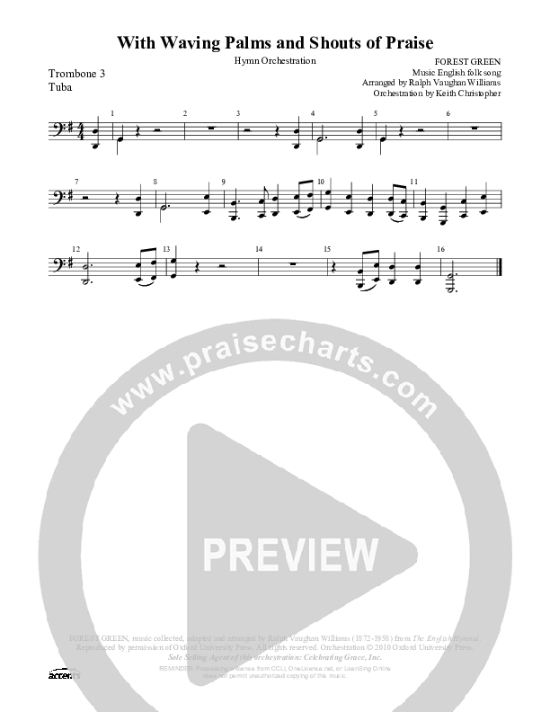 With Waving Palms And Shouts Of Praise Trombone 3/Tuba ()