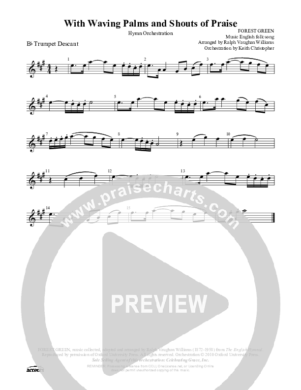 With Waving Palms And Shouts Of Praise Trumpet ()