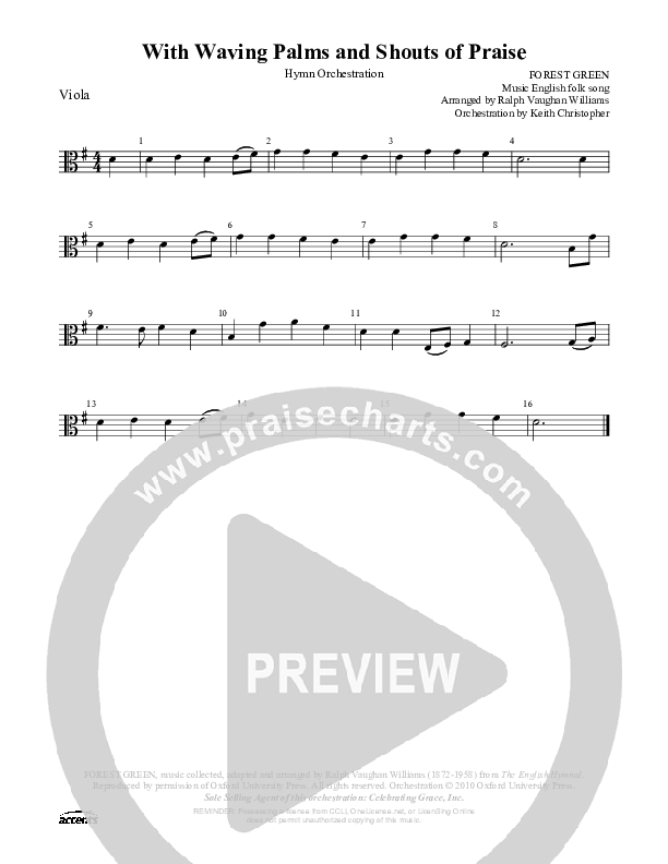 With Waving Palms And Shouts Of Praise Viola ()
