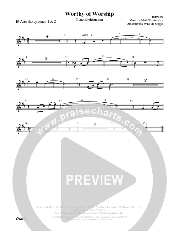 Worthy Of Worship Alto Sax 1/2 ()