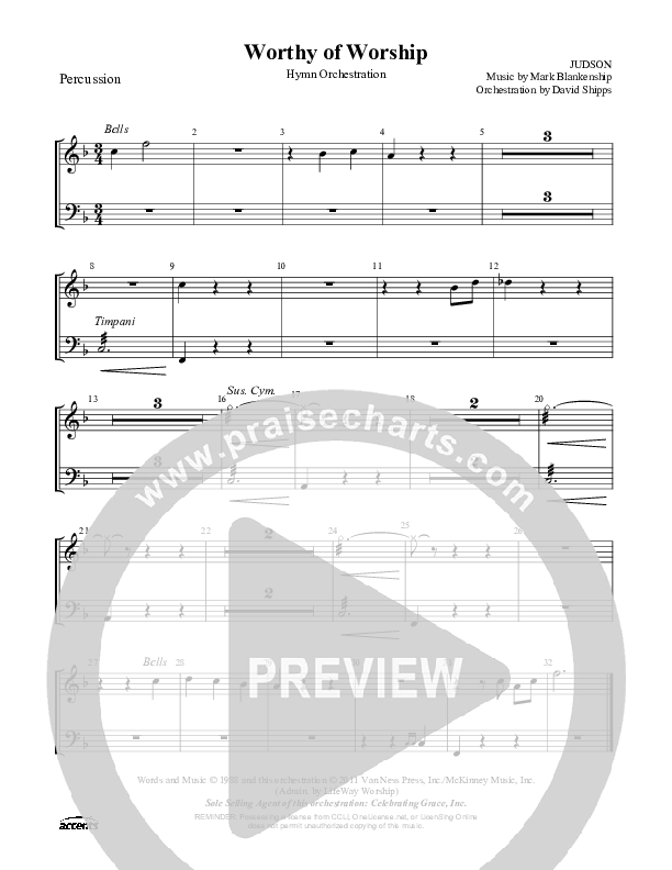Worthy Of Worship Percussion ()