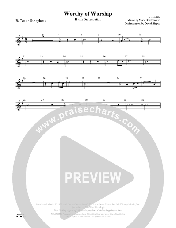 Worthy Of Worship Tenor Sax 2 ()