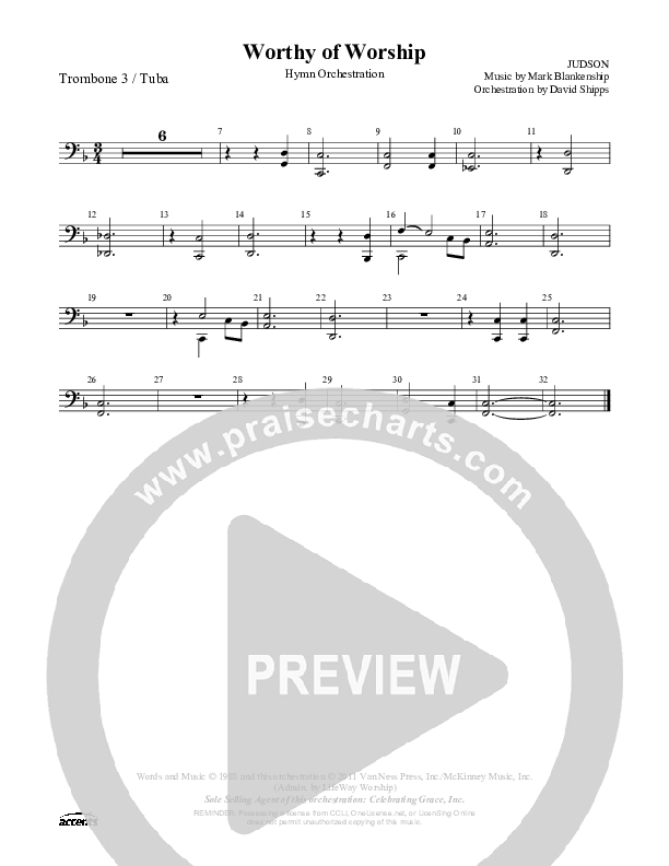 Worthy Of Worship Trombone 3/Tuba ()
