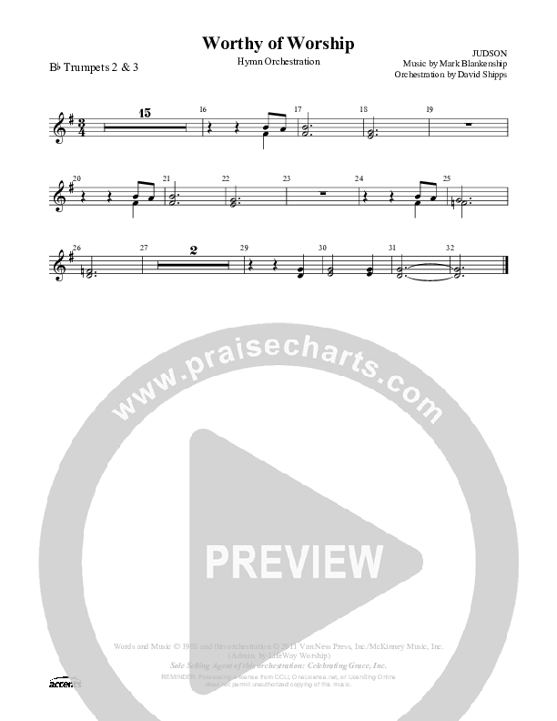 Worthy Of Worship Trumpet 2/3 ()