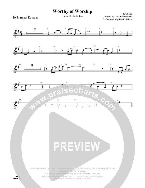 Worthy Of Worship Trumpet ()