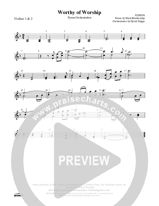 Worthy Of Worship Violin 1/2 ()