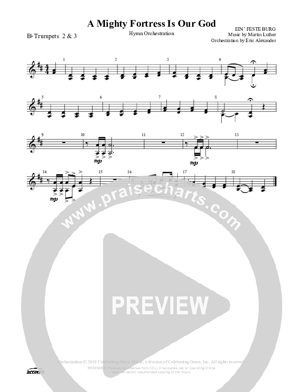 A Mighty Fortress Is Our God Trumpet 2/3 ()