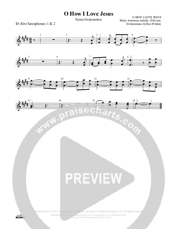 O How I Love Jesus Alto Sax 1/2 ()