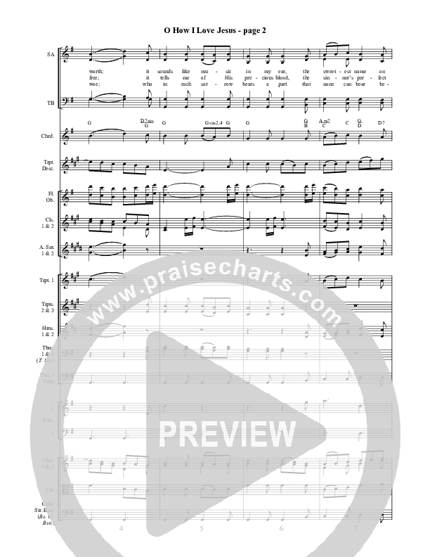 O How I Love Jesus Conductor's Score ()