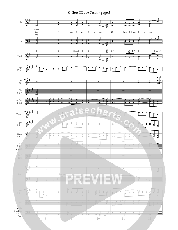 O How I Love Jesus Conductor's Score ()