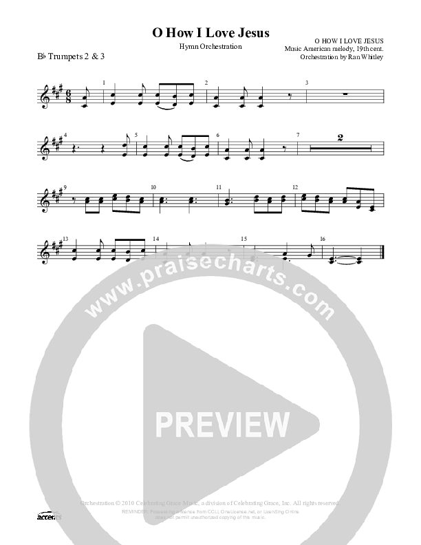 O How I Love Jesus Trumpet 2/3 ()