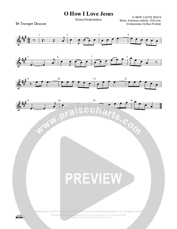 O How I Love Jesus Trumpet ()