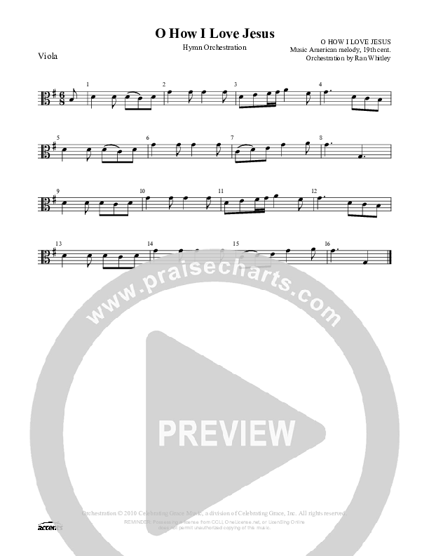 O How I Love Jesus Viola ()