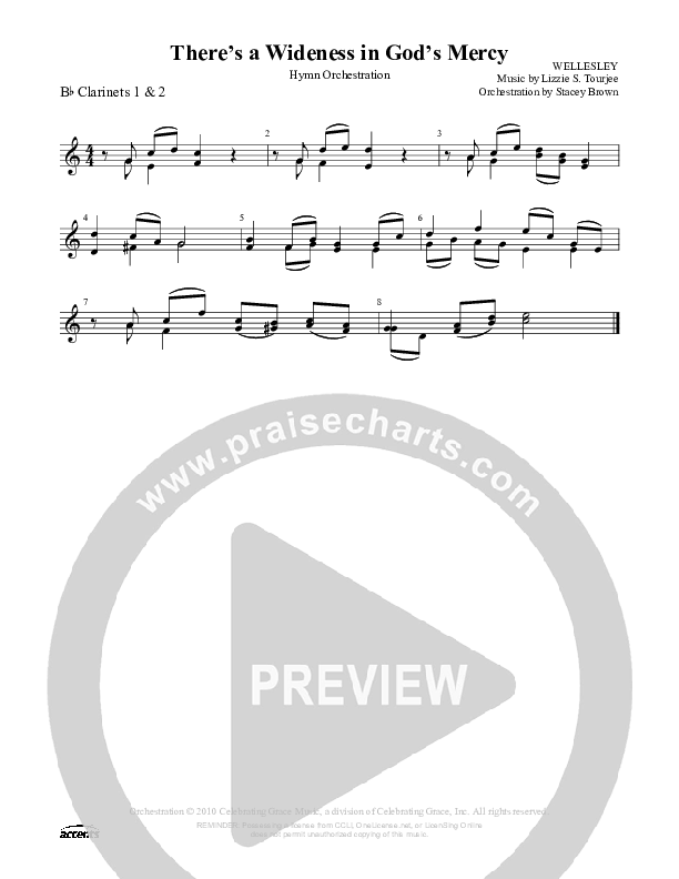 There's A Wilderness In God's Mercy Clarinet 1/2 ()