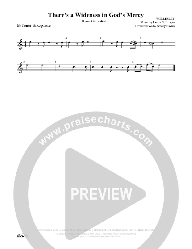 There's A Wilderness In God's Mercy Tenor Sax 2 ()