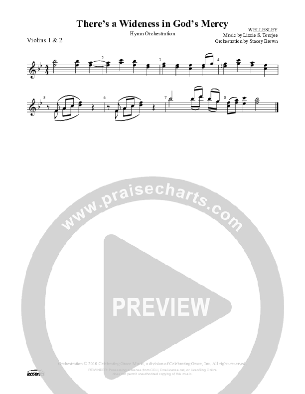 There's A Wilderness In God's Mercy Violin 1/2 ()