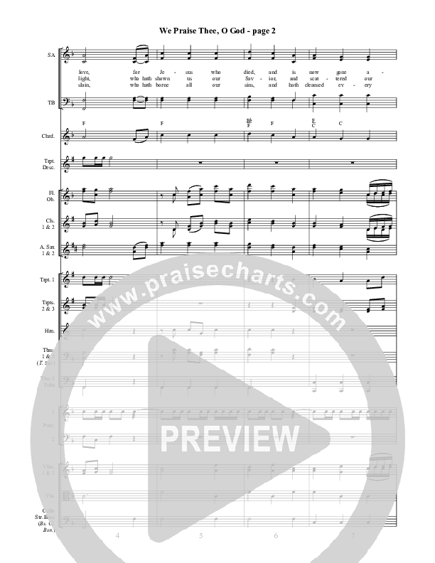 We Praise Thee O God Conductor's Score ()