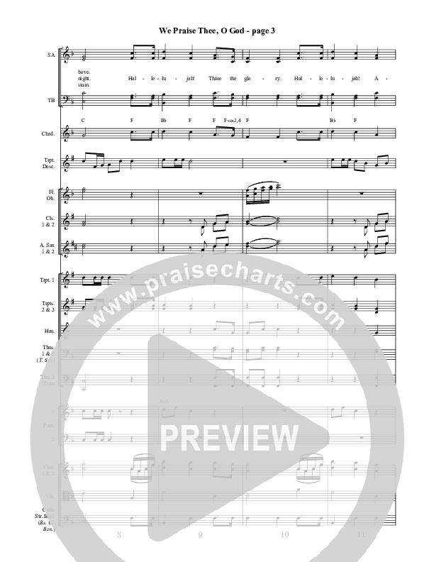 We Praise Thee O God Conductor's Score ()
