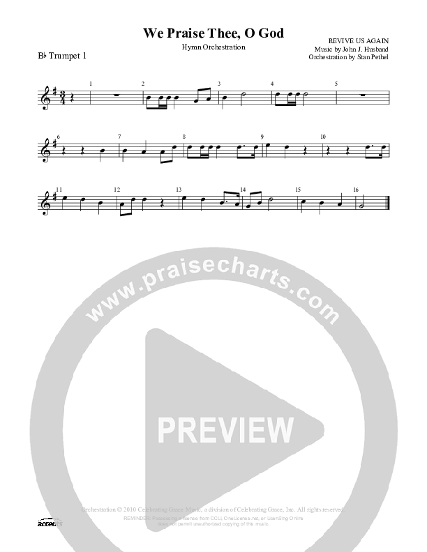 We Praise Thee O God Trumpet 1 ()